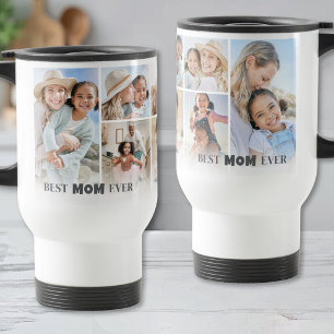 Taza De Viaje Collage de Fotos Personalizado Mejor Mamá Madre