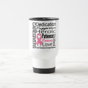 Taza De Viaje Collage de los cuidadores del cáncer de pecho
