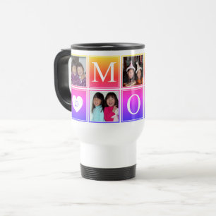 Taza De Viaje Collage de Ombre, Personalizado fotográfico de Mam