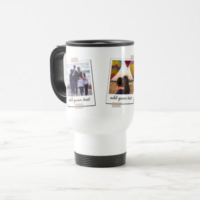 Taza De Viaje Collage de Personalizados fotográficos de Familia  (Anverso izquierdo)