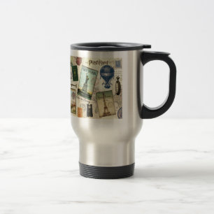 Taza De Viaje collage de viaje vintage moderno