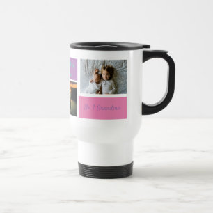 Taza De Viaje Collage personalizado 3 Foto Abuela personalizada