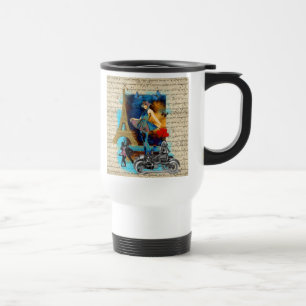 Taza De Viaje Collage romántico de París