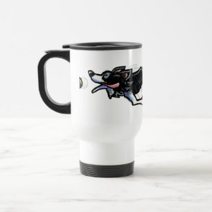 Taza De Viaje Collie de borde en acción
