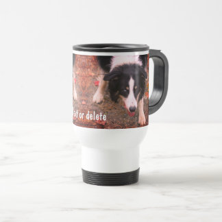 Taza De Viaje Collie Stare de borde personalizado