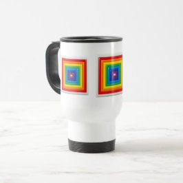 Taza De Viaje Color Pop Geométrico Moderno
