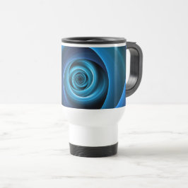 Taza De Viaje Colores azules espirales 3D Resumen arte fractal m