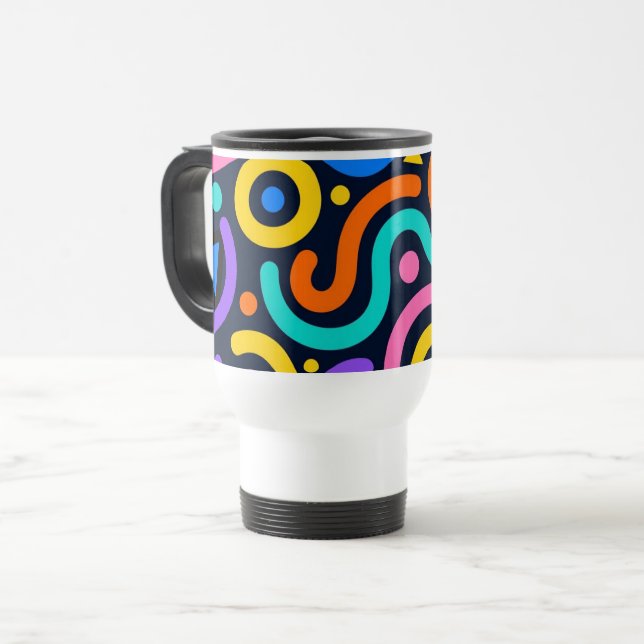 Taza De Viaje Colorful Flow World Mug (Anverso izquierdo)
