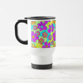 Taza De Viaje Colorido retro Daisy Mug