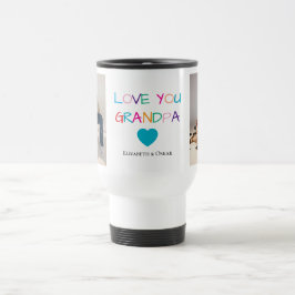 Taza De Viaje Colorido "Te amo abuelo" y Personalizado texto -