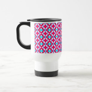 Taza De Viaje Colorido trapo rosa, morado y azul de viaje