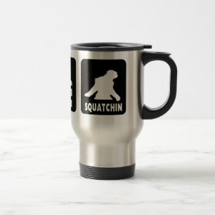 Taza De Viaje Coma el sueño Squatch - taza divertida del viaje