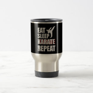 Taza De Viaje Coma un regalo Personalizado repetido de karate de