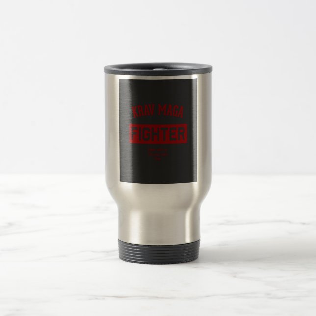 Taza De Viaje Combatiente de Krav Maga (Centro)