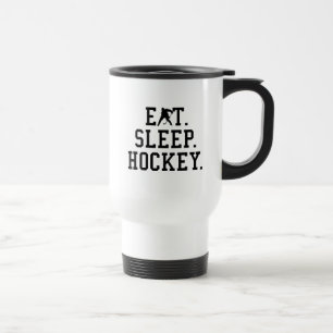 Taza De Viaje Comer Dormir Hockey - Amantes del Hockey