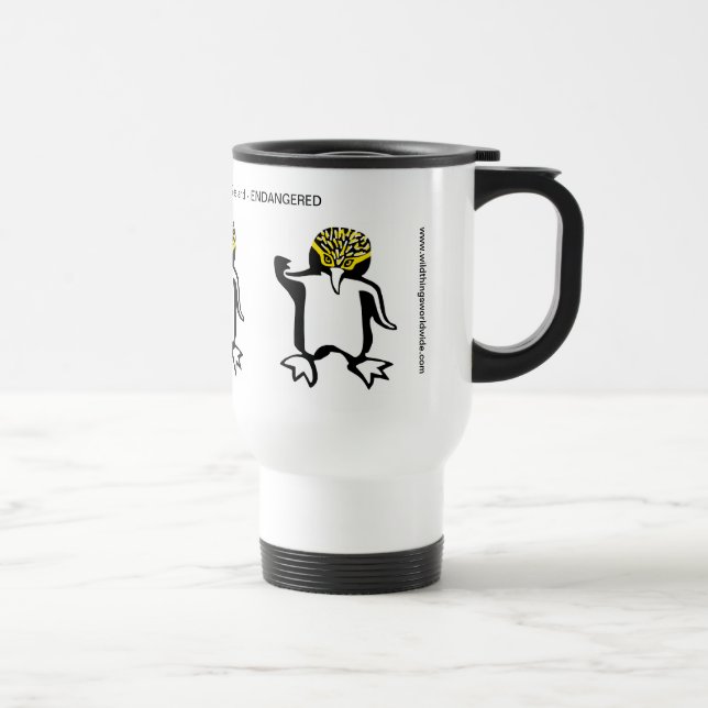 Taza De Viaje ¡Cómete café! PENGUIN de ojos amarillos - Vida sil (Derecha)