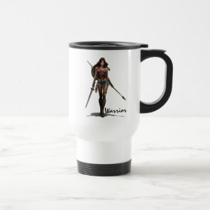 Taza De Viaje Cómic artístico preparado para combatir a una muje