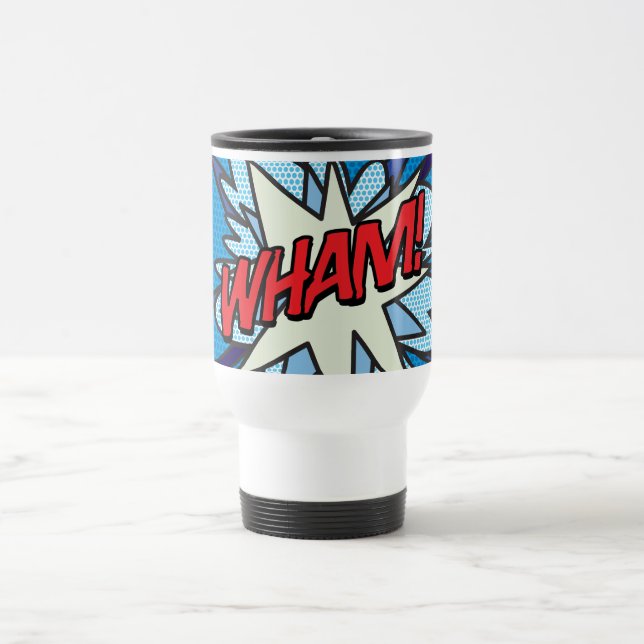 Taza De Viaje ¡Cómic Book Pop Art WHAM! (Centro)