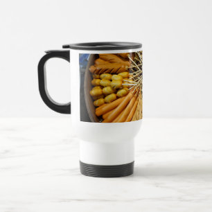 Taza De Viaje comida callejera de un mercado asiático