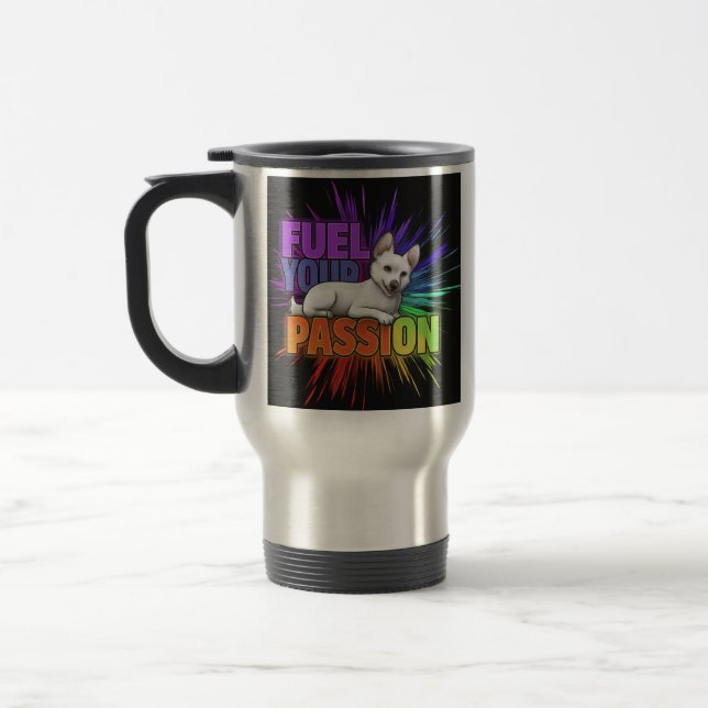 Taza De Viaje "Comida tu pasión" Café de viaje Mug (Izquierda)