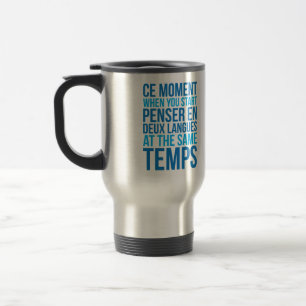 Taza De Viaje Comience En Deux Langues de Penser en los mismos