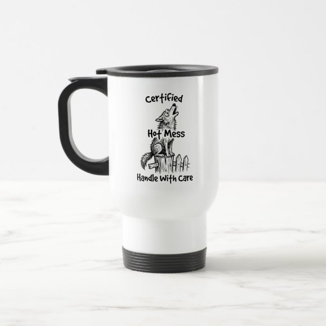Taza de viaje Commuting Howling Wolf (Izquierda)