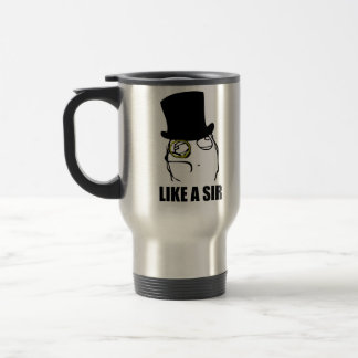 Taza De Viaje Como un sir Monocle Rage Face Meme