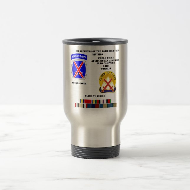 Taza De Viaje Compromisos de la 10ma división de la montaña (Centro)