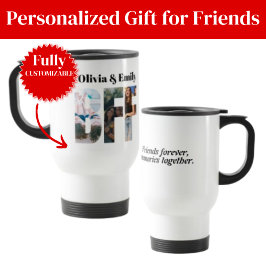 Taza de viaje con foto de mejor amiga – Regalo per