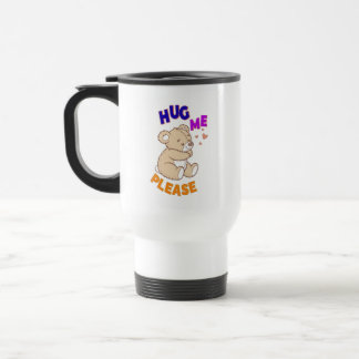 Taza de viaje con frase de amor acogedor 'Abrázame