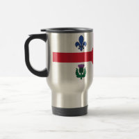 Taza de viaje con la bandera de Montreal, Canadá