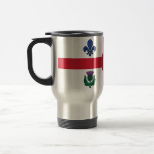 Taza de viaje con la bandera de Montreal, Canadá