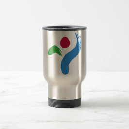Taza de viaje con la bandera de Seúl, Corea del Su