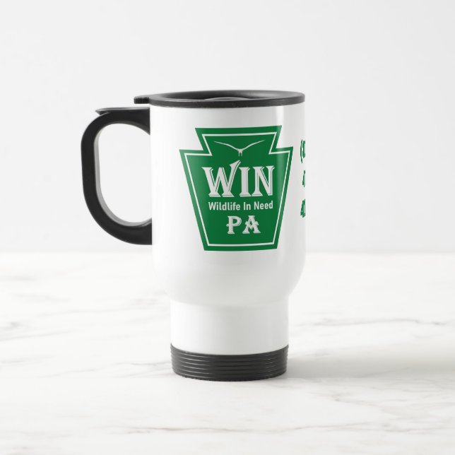 Taza de viaje con logo de WIN (Izquierda)