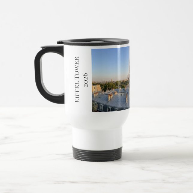 Taza de viaje con panorama del cielo de París pers (Izquierda)