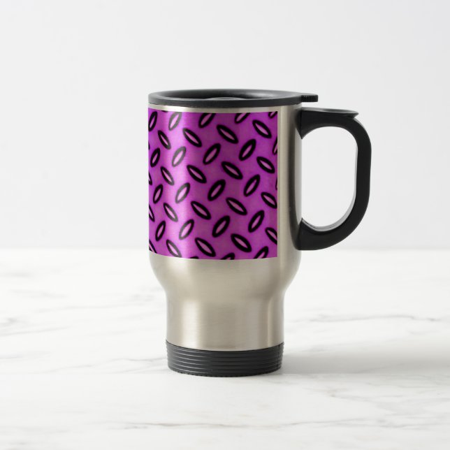 Taza de viaje con patrón magenta (Derecha)