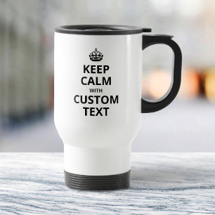 Taza de viaje con plantilla de cita personalizada