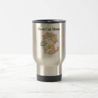 Taza de viaje con ramo de rosas para jardinero de
