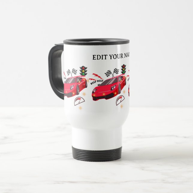 Taza de viaje con regalo personalizado (Anverso izquierdo)