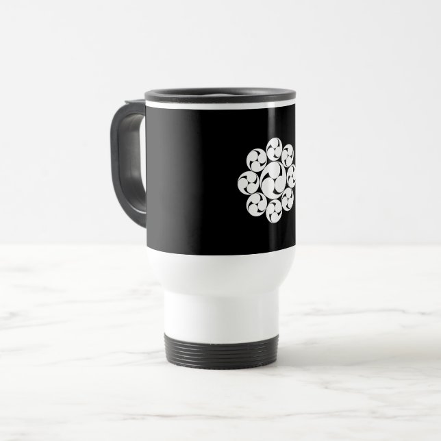 Taza de viaje con remolino de Itakura (Jinuki) (Anverso izquierdo)