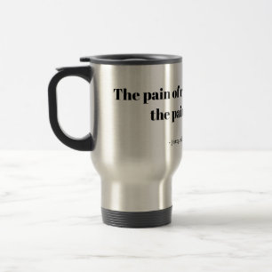 Taza de viaje con una cita inspiradora para corred