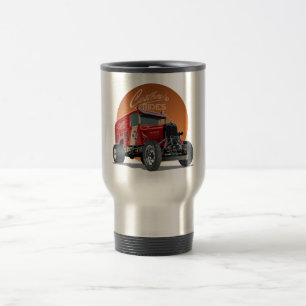 Taza De Viaje Concepto de auto de carrera retro personalizado