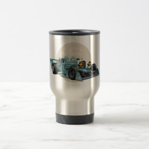Taza De Viaje concepto de coche de carrera retro personalizado