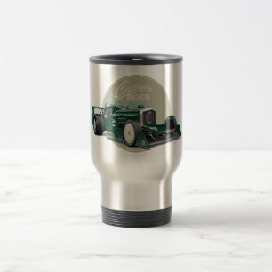 Taza De Viaje concepto de coche de carrera retro personalizado