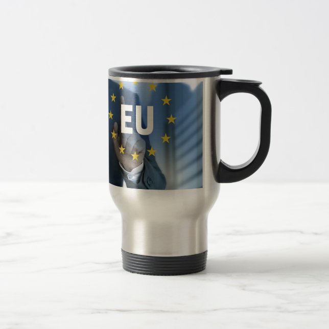 Taza De Viaje Concepto de pantalla táctil de la Unión Europea (Derecha)