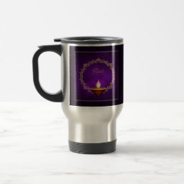 Taza De Viaje Concordancia feliz Diwali púrpura