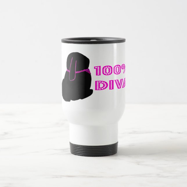 Taza De Viaje Coneja diva con brillo (Centro)