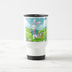 Taza De Viaje Conejito de Pascua lindo y colorido