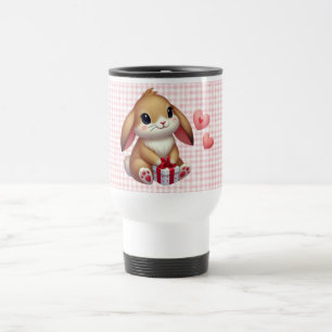 Taza De Viaje Conejito lindo del día de San Valentín 