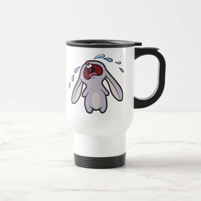 Taza De Viaje Conejito que grita gritador triste del conejo el | (Derecha)
